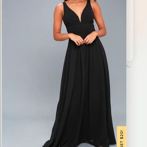 Lulus- Leading Role Black Maxi Dress